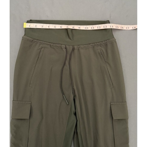 Athleta Cargo Joggers Leggings Womens Size 2 Gray Athletic Zip Pockets Stretchy - Picture 3 of 11